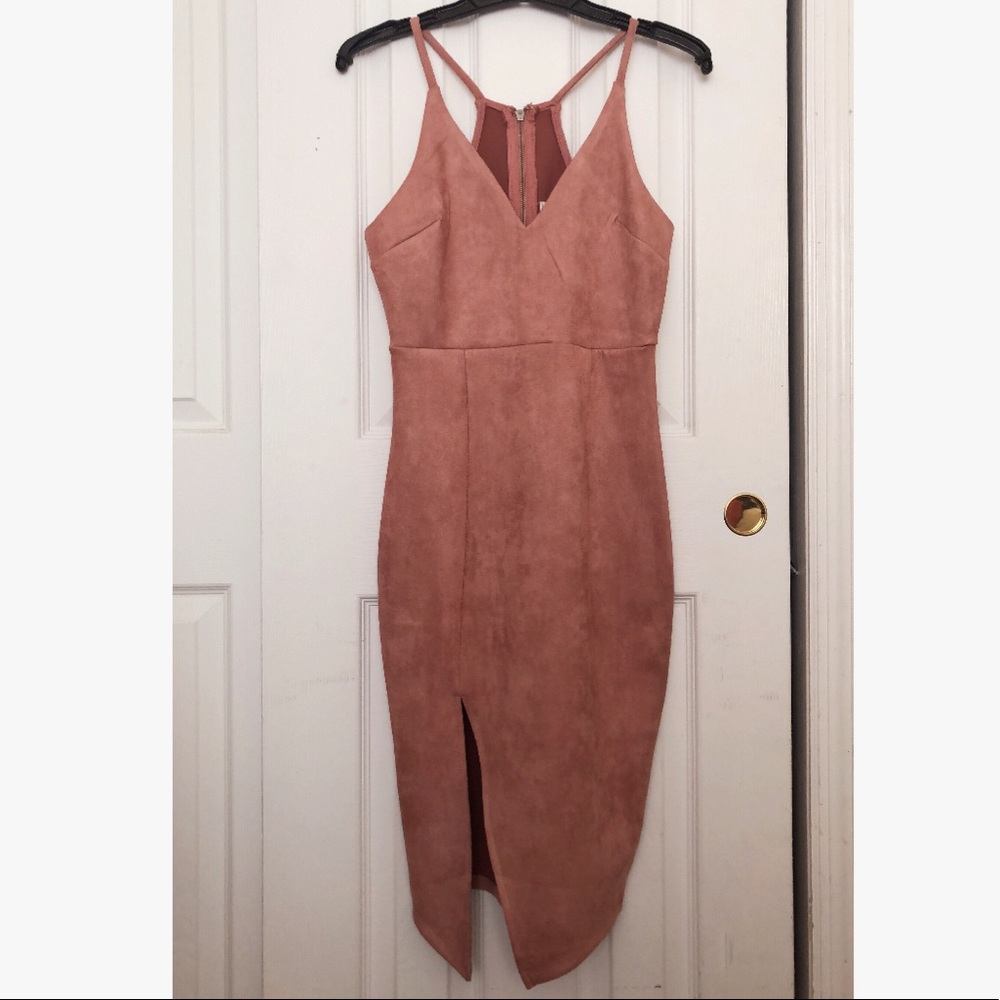 Mauve suede dress